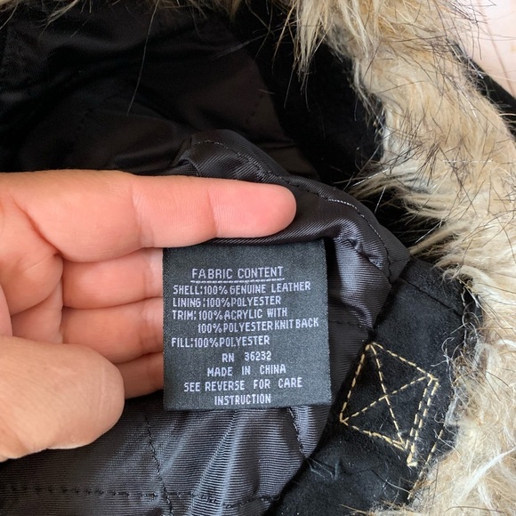 Giacca Black Jacket with Cream Faux Fur Trim - Picture 7 of 9